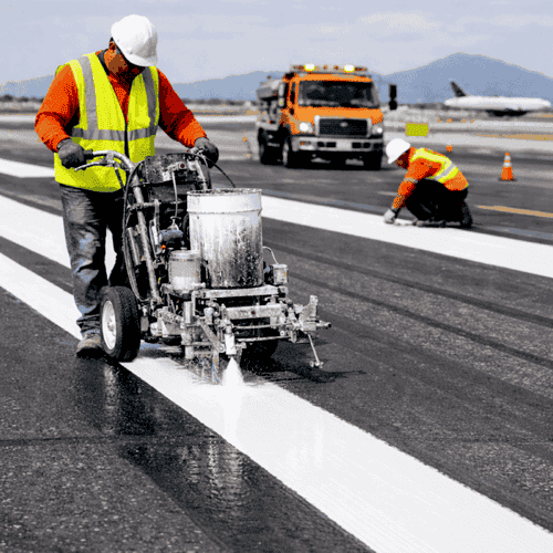 Waterborne Airfield Marking Paints - Best Hot Thermoplastic Paint Manufacturers in Hyderabad India | YNM Safety Premium Road Safety Products | Cold Plastic Paint & Metal Beam Crash Barriers Telangana
